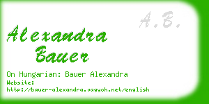 alexandra bauer business card